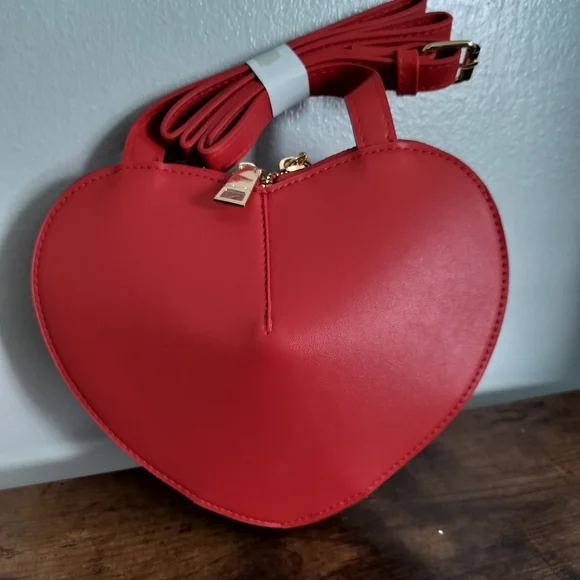 Bebe Red Mini Bag with Heart Design - Picture 5 of 7